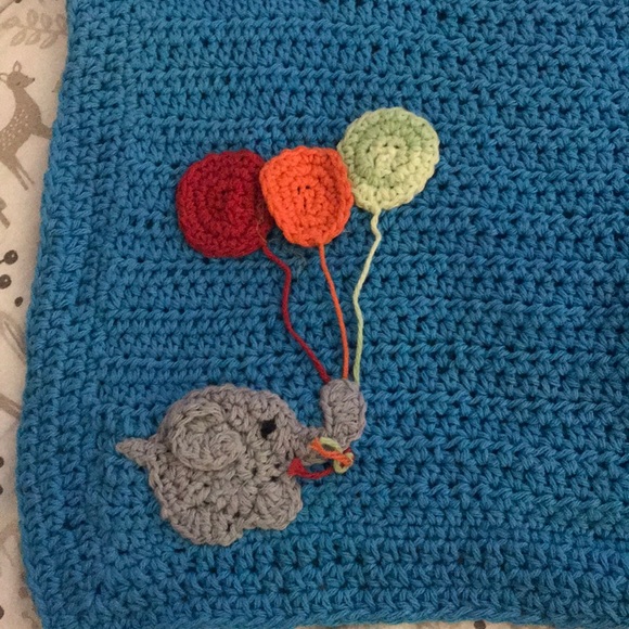 Handmade elephant baby sweater hat and blanket - Picture 5 of 6